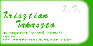 krisztian tapaszto business card