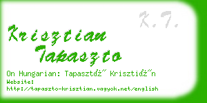 krisztian tapaszto business card